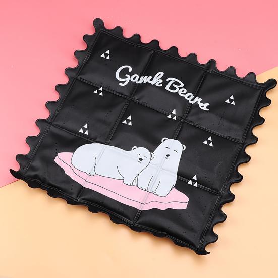 Cartoon Summer Cooling Mat, Square Cooling Seat Cushion for Car Seat, Office Chair, Foldable Leak-Proof Waterproof Ice Gel Sitting Pad