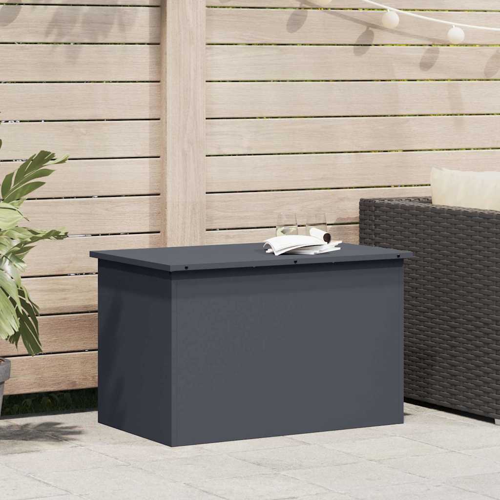 Outdoor Storage Box Anthracite Grey 80 X 50.5 X 50 Cm Steel