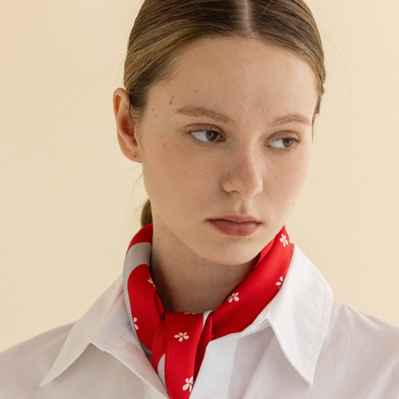 2DREAMERS Scarlet Garden Silk Scarf