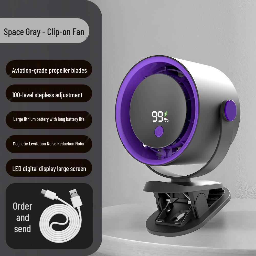 Tragbarer Hochgeschwindigkeits-Handventilator mit 120 einstellbaren Geschwindigkeiten, USB-Aufladung und Aufhängeschnalle für den Außenbereich