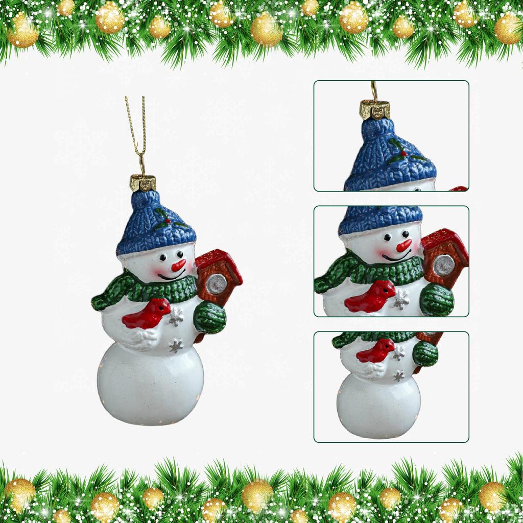 Christmas Snowman Ornament Home Decor Centerpiece Photo Prop Xmas Tree Hanging Decoration Pendant for New Year Ceiling Door Wall