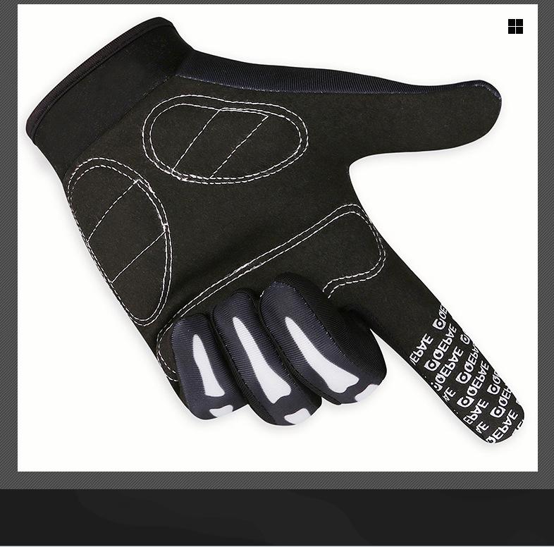 Qepae Chipoer Full Finger Warm Skull Cycling Gloves for Outdoor Sports