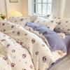Washed Cotton 4Pcs Set, Spring And Autumn 1.8M Bed Sheet Double Quilt Set 3Pcs Home Textile