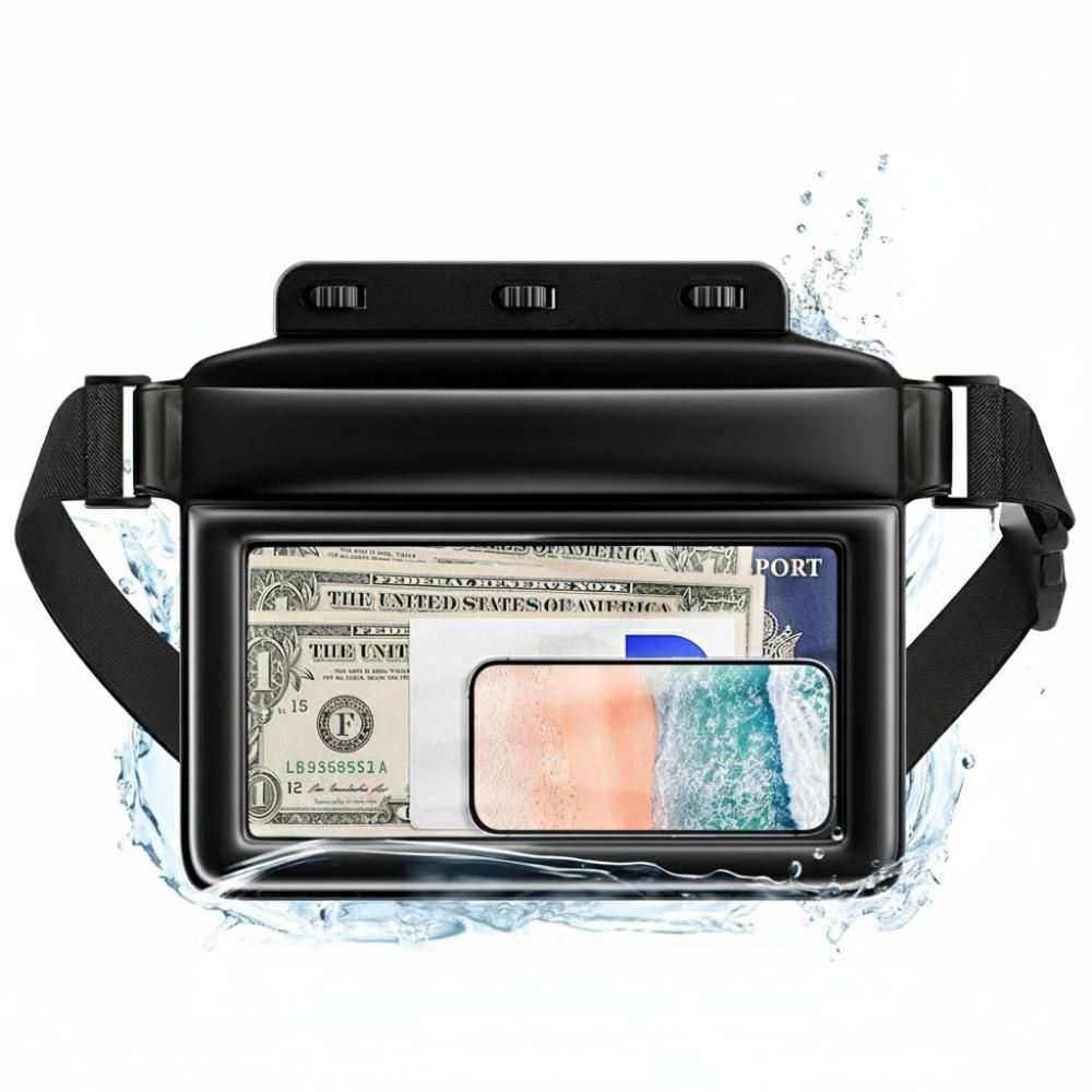 

PVC Swimming Waterproof Bag Transparent Screen Touch Sensitive Waist Bag Adjustable Waist Strap Multi-Purpose Fanny Pack Surfing