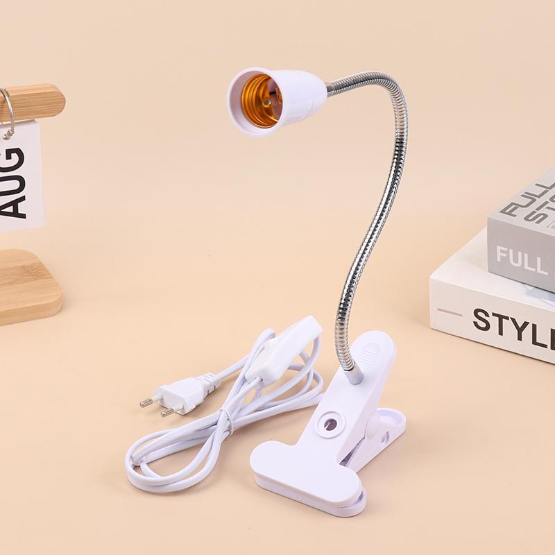 1.8M E27 Clamp Lamp Socket 360° Rotatable With Eu Plug Switch Wire Hanging Led Holder Indoor Lighting Fixture Attachment
