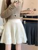 High-Waisted Korean-Style Pleated Knit Skirt for Women - Winter Fashion, Versatile and Short