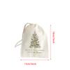 Custom 5Pcs Christmas Tree Favor Bag Christmas Party Decor Supplies Holiday Hangover Kit Drawstring Treat Bag Santa Sacks Gift