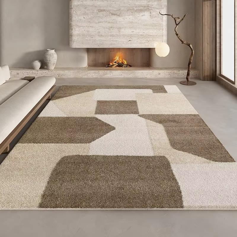 Luxury Living Room Carpet Bedroom Bedside Color Matching Rug Imitation Cashmere Soft Comfortable Foot Mat Large Size Floor Mats