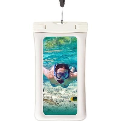 Waterproof Floating Pouch for Smartphone HOOXSPEED - White - Diving - Samsung Galaxy A8, S9, S10, S10e, S10+