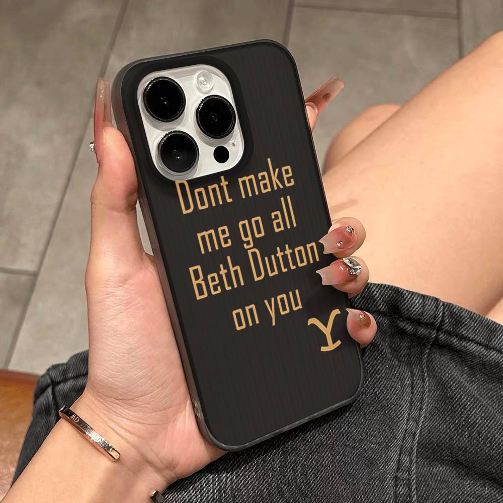 Tv Y-yellowstoneS Logo For Phone 17 16 15 14 13 12 11 Pro Max Plus Pro Air Phone Case Corrugated Stripe Back Cover iPhone 17 Air
