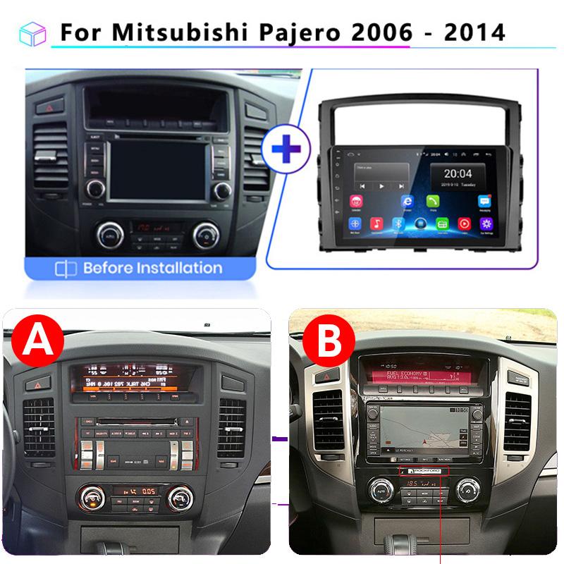 2din Car Radio Multimedia Player Carplay Auto GPS Navigation DSP BT NO DVD For Mitsubishi Pajero 4 V80 V90 2006 - 2014