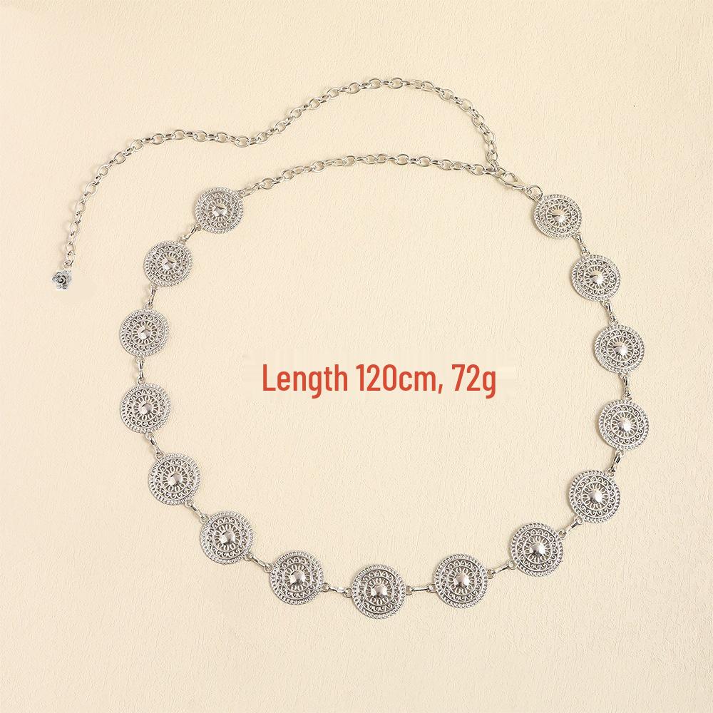 Damen Ethno-Stil Schmetterling Taillenkette: Modischer Metallgürtel für Rock oder Kleid