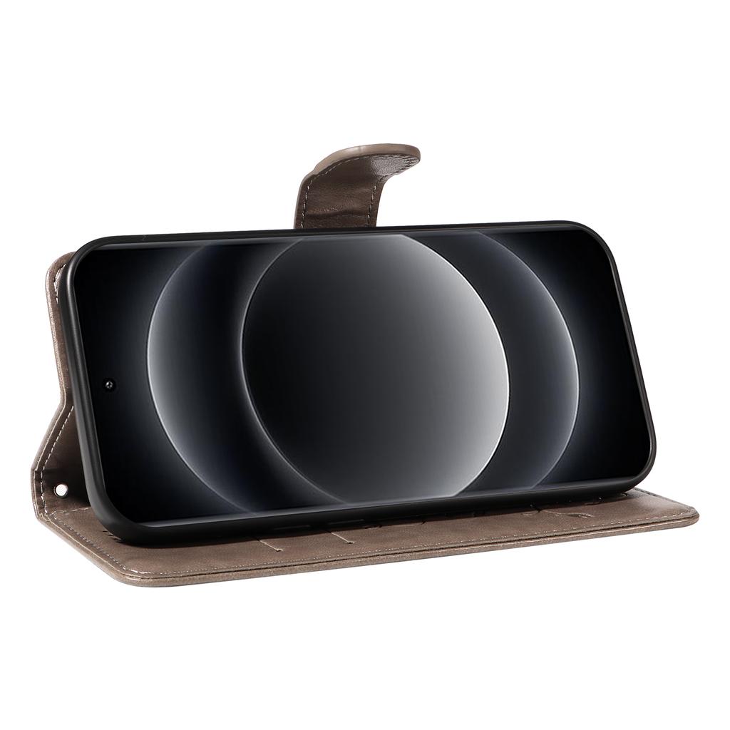 For Xiaomi 14 Ultra PU Leather Cases Flower Pattern Wallet Stand Phone Cover with Strap