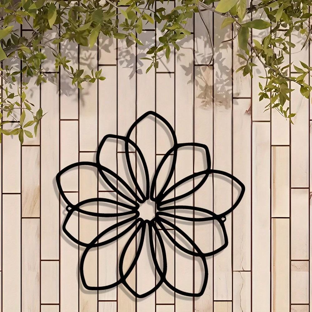 Black Wall Sculpture Art Metal Decor for Living Room Bedroom Office Home