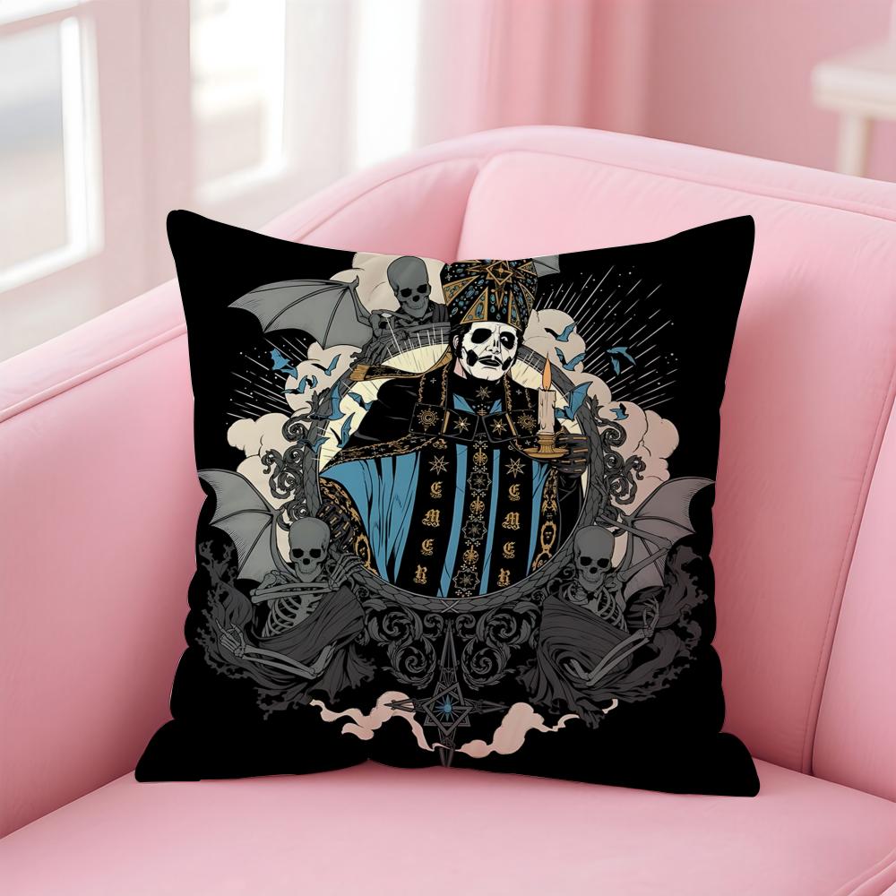 Band G-Ghost Cushion Cover Comfortable Reversible Pillow Cover Ideal for Car Sofa Bedroom & Beyond