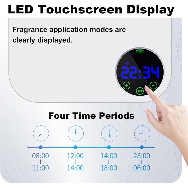Smart Scent Air Machine with Touch Control, Large Coverage, Wall-Mount Waterless Aroma Diffuser for Home Hotel(Color:White)