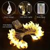 Battery Powered Halloween Ghost LED String Lights DIY Hanging Horror Props Waterproof For Home Party Festival Decorative Lamp