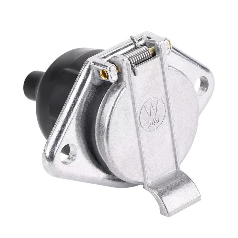24V 7 Hole Aluminum Socket Quick Install Trailer Power Outlet for Mobile Home Truck & Commercial Vehicle Power Supply