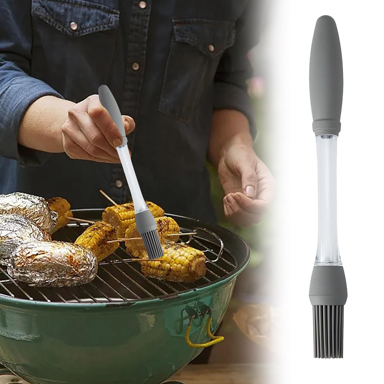 Silicone Oil Brush Basting Brush For Grilling Bbq Baking 2026 Newest Silicone Oil Brush Basting Brush For Brush Kitchen Utensils серый