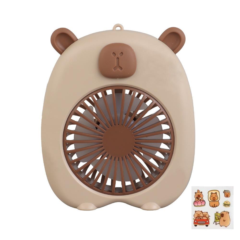 Solid Color Cute Capybara Fan Creative USB Mini Fan Simple Cartoon Handheld Fan  Camping