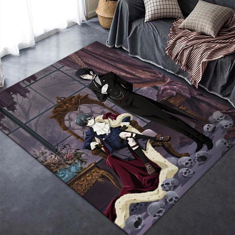 2025 New Black Butler Carpet Rug for Living Room Bedroom Home Sofa Decoration,Kids play Non-slip Floor Mat 07
