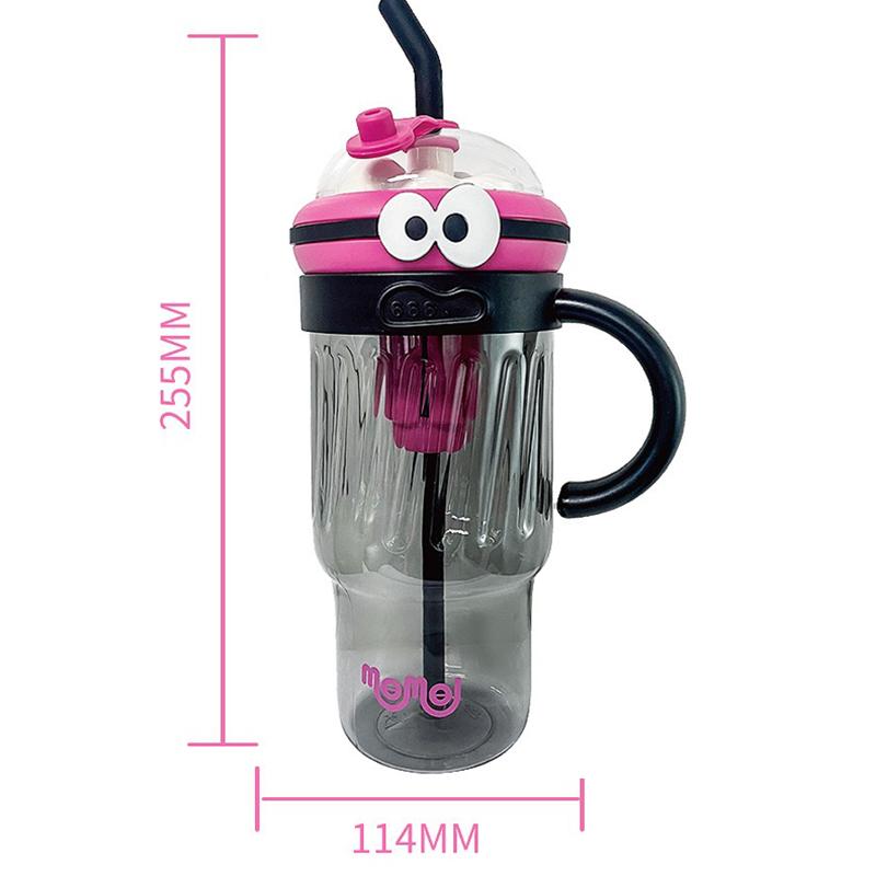 1280ML Summer Large-Capacity Cute Ice Cup Fresh and Simple Girls Children's Straw Plastic Cup
