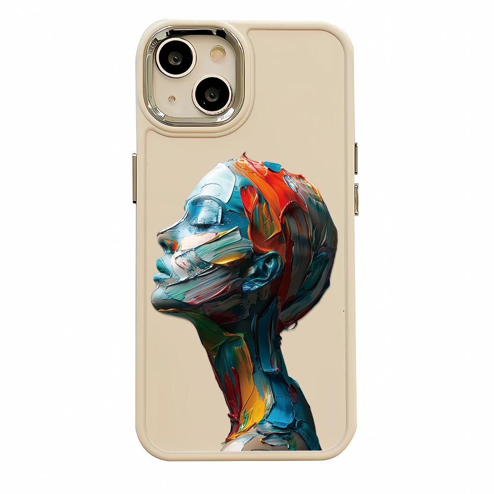 Watercolor Girl Skin Friendly Feel Phone Case For Iphone16 16pro 15 14promax 13pro 12 11pro 7 8plus XR XS Soft Shell
