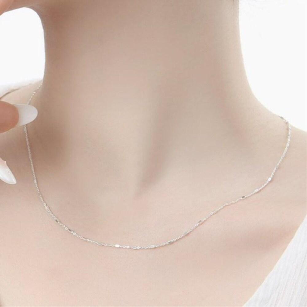 [Onoma] Onm Vitarito 92.5 Silver Plated Simple Layered Chain Necklace (29544116)