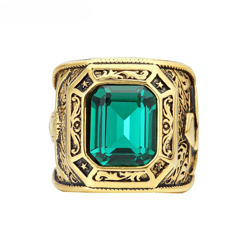 2026 Jewelry, Personalized Non-mainstream Retro Bull Head Gemstone Jewelry Ring No. 7