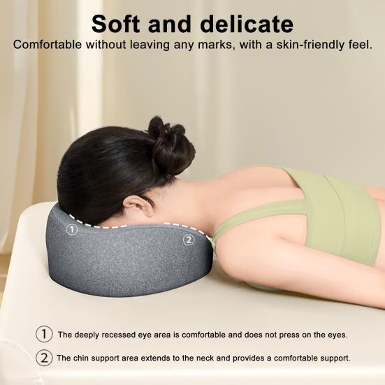 Down Pillow Spa Face Cradle Prone Cushion with Face Cutout
