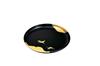 Nakatani Brothers Company "Yamanaka Lacquerware" 8.0 Rikyu Round Tray, Black, Gold and Silver Leaf Maki-e, Shokaku Design, 37-4304
