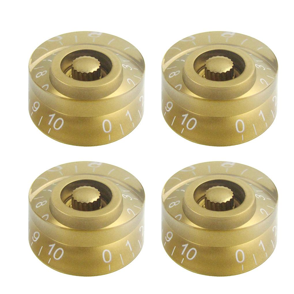 FLEOR 4PCS Guitar Knobs Speed Control Knobs 18-Splines For LP Style Electric Guitar Parts,13 Colors Available