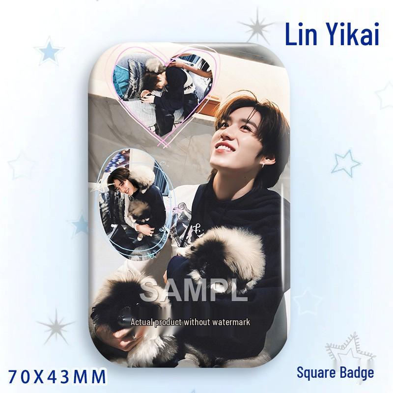 Thai Star PP Lin Yikai Konzert Support-Abzeichen: Lasergeschnittenes quadratisches Broschenornament