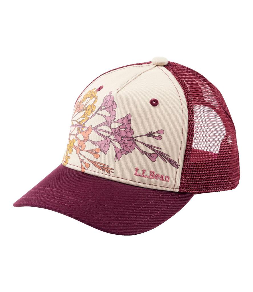 LL Bean Trucker One Size Fits Shore 1000232741 Kids' Hat, All, Wildflowers, Multicolor,