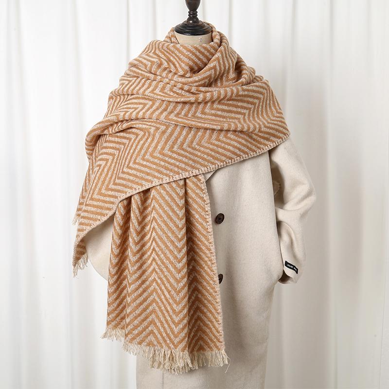 Fashion Winter Warm Plaid Print Travel Hijab Scarf Women Thick Cashmere Blanket Shawl Wraps Brand Pashmina Poncho Bufada