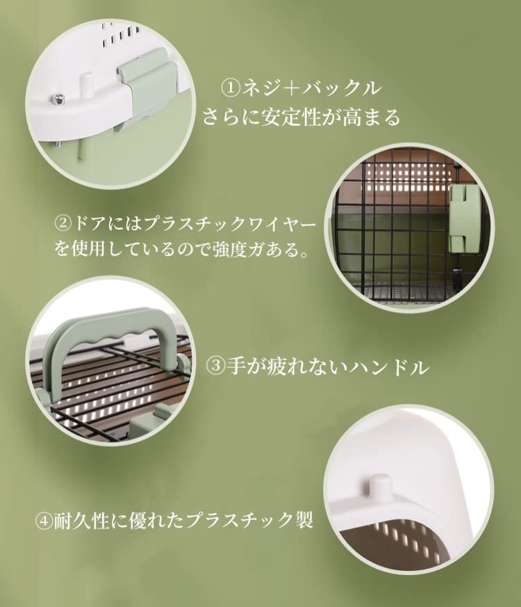 Makikotoma msmr Sac de Transport pour Animaux à Double Porte Pour Petits et Petits Animaux Transporteur de Camping Caisse Rigide Taille S Compatible Avion Transporteur pour Animaux de Compagnie