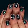 Halloween Press on Nail French Tips Fake Nail Acrylic Nail Square False Nail Glues on Nail Stick on Nail for Womens