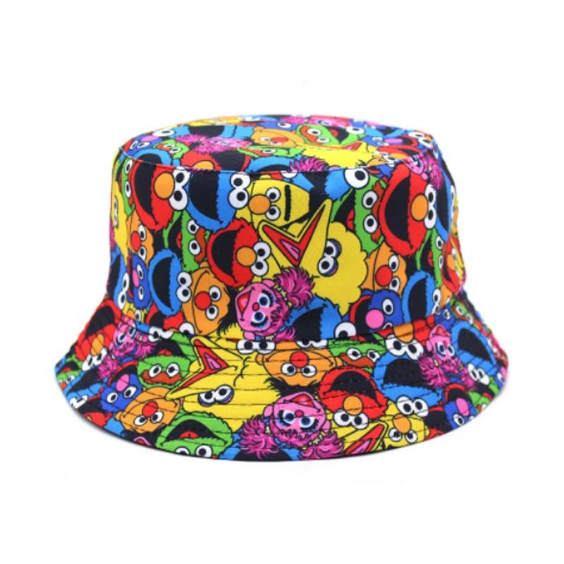 Hip-Hop-Style-Sesamstraßen-Fischerhut als Sonnenschutz