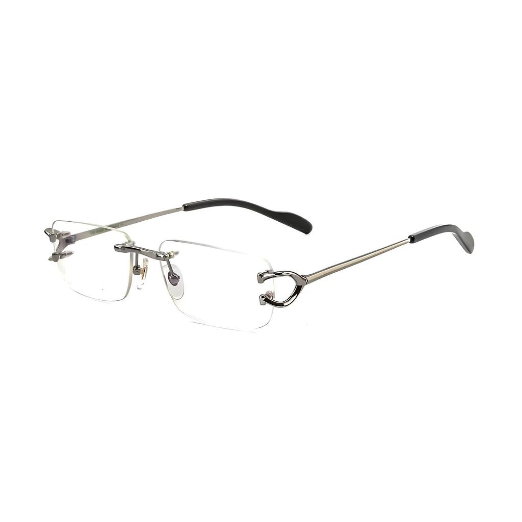 CT0344O Unisex Rimless Stylish Pure Titanium Myopia Eyeglass Frame