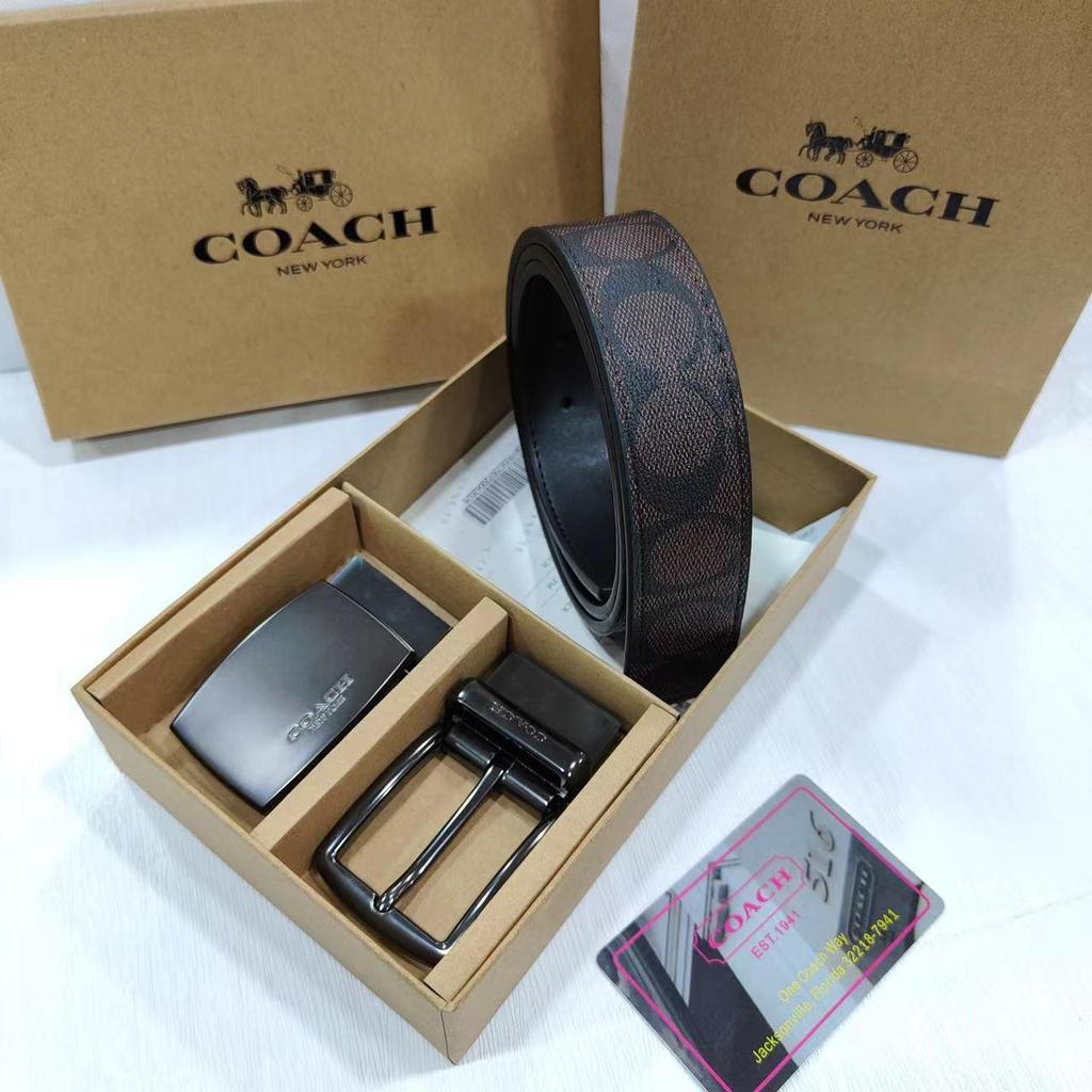 Cinturón de Cuero Clásico de Doble Cara para Hombre - Estilo Versátil para Negocios y Casual