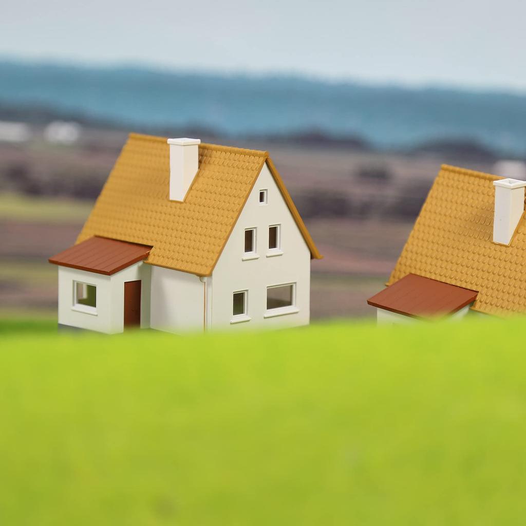 N Gauge 1:160 Assembly Model House Building Layout Scenery Collection Landscape Decoration Layout Diorama DIY JZN03 (Yellow)