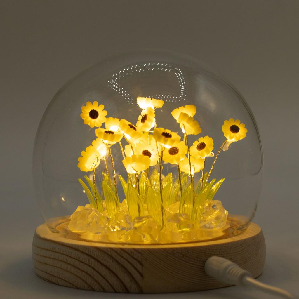Floral Glow Garden Dome – 20 Sunflower – LED USB