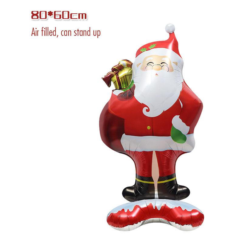 1pc Standing Santa Claus Foil Balloon Christmas Decorations Nativity Theme Party Theme Holiday Party New Year Party Family