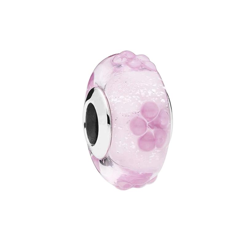 Pink Flowers Series Charm Beads Daisy Flower Clip Cherry Blossom Rose In Bloom Fit Original Bracelets Diy Jewelry Gifts
