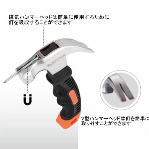 Mini Claw Hammer, Nail Hammer, Multi-Function Tool, Woodworking Hammer, Short Handle Hammer, TPR Handle, Home Use