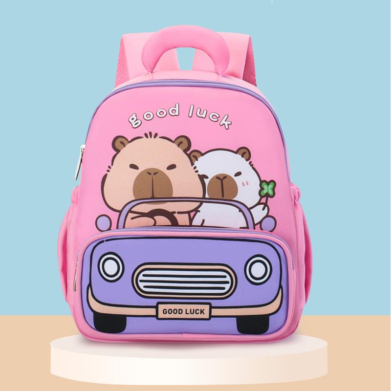 School Bag Kapibara Children's Backpack Large Capacity Cartoon Cute Spine Backpack