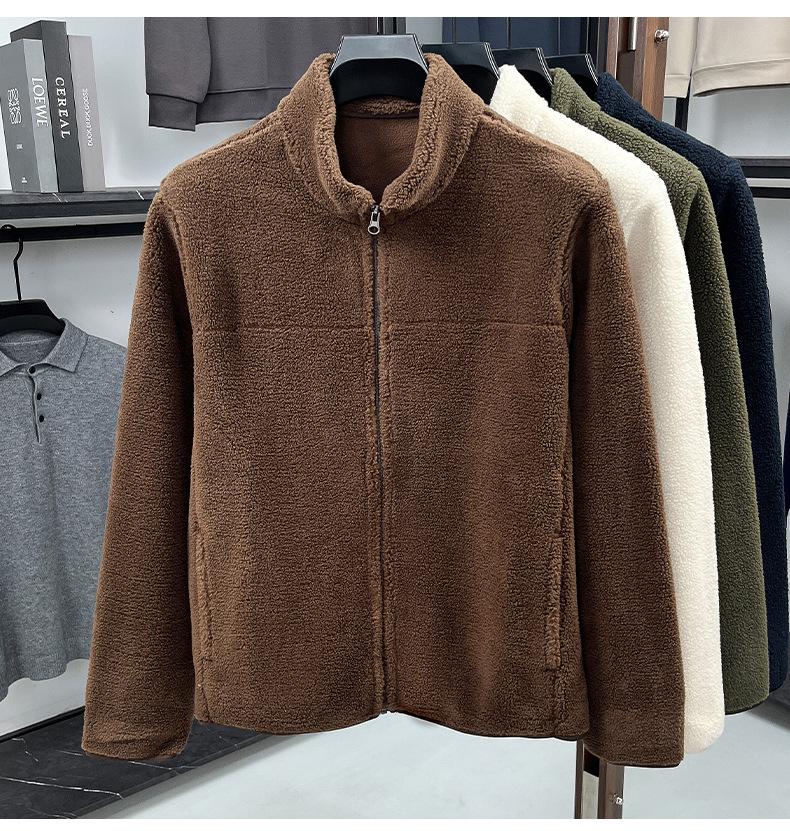 2025 Japanese Style Fleece Stand Collar Jacket - Thick, Warm, Casual Autumn/Winter Wear