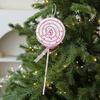 Foam Lollipop Hanging Ornaments Multicolor Christmas Spheres Christmas Candy Canes Pendant Wedding