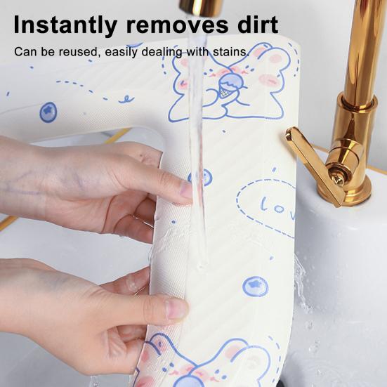 Toilet Seat Cartoon Pattern Tear-Off Easy Clean Non-Slip Cushion Pad Self-adhesive Toilet Seat Bathroom Toilet Seat Cover