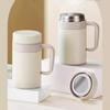Classic Stainless Steel Thermos Cup Tea Water Separation Cup Home Portable With Handle Seal Against Leakage Vacuum Bottle